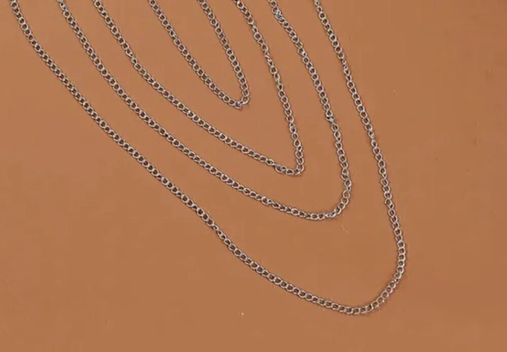 Multi Layered Leg Chain In Silver - Picture 3 of 3